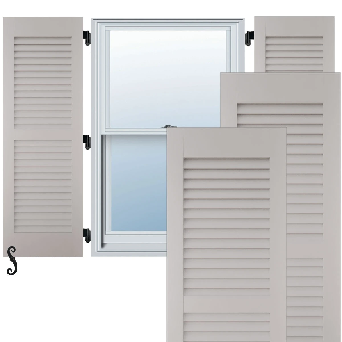 White Louver Shutters