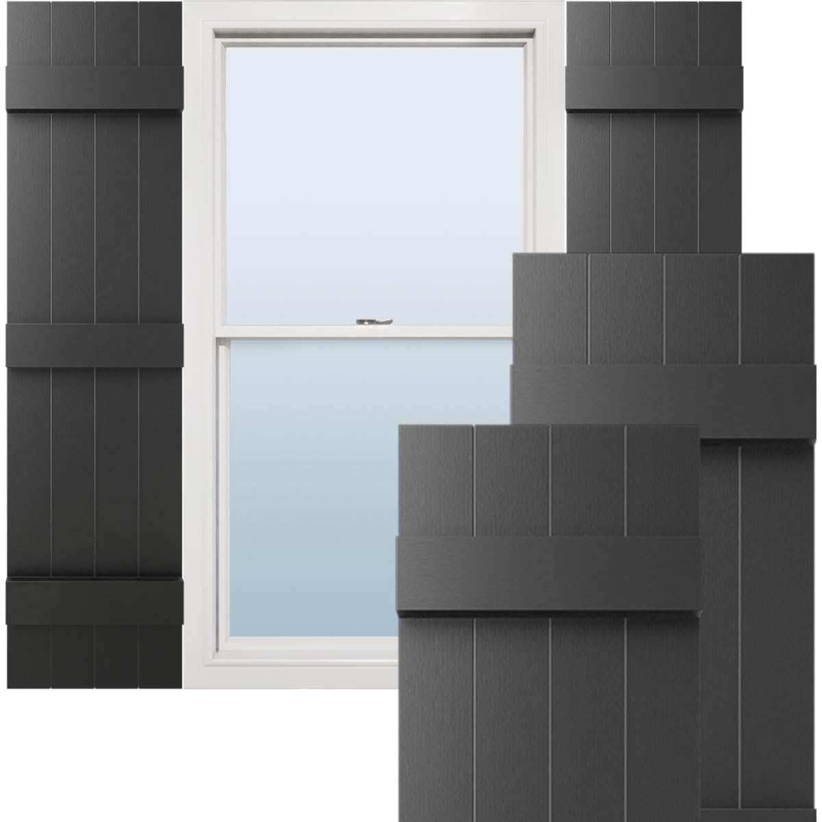 Black Board and Batten Shutters