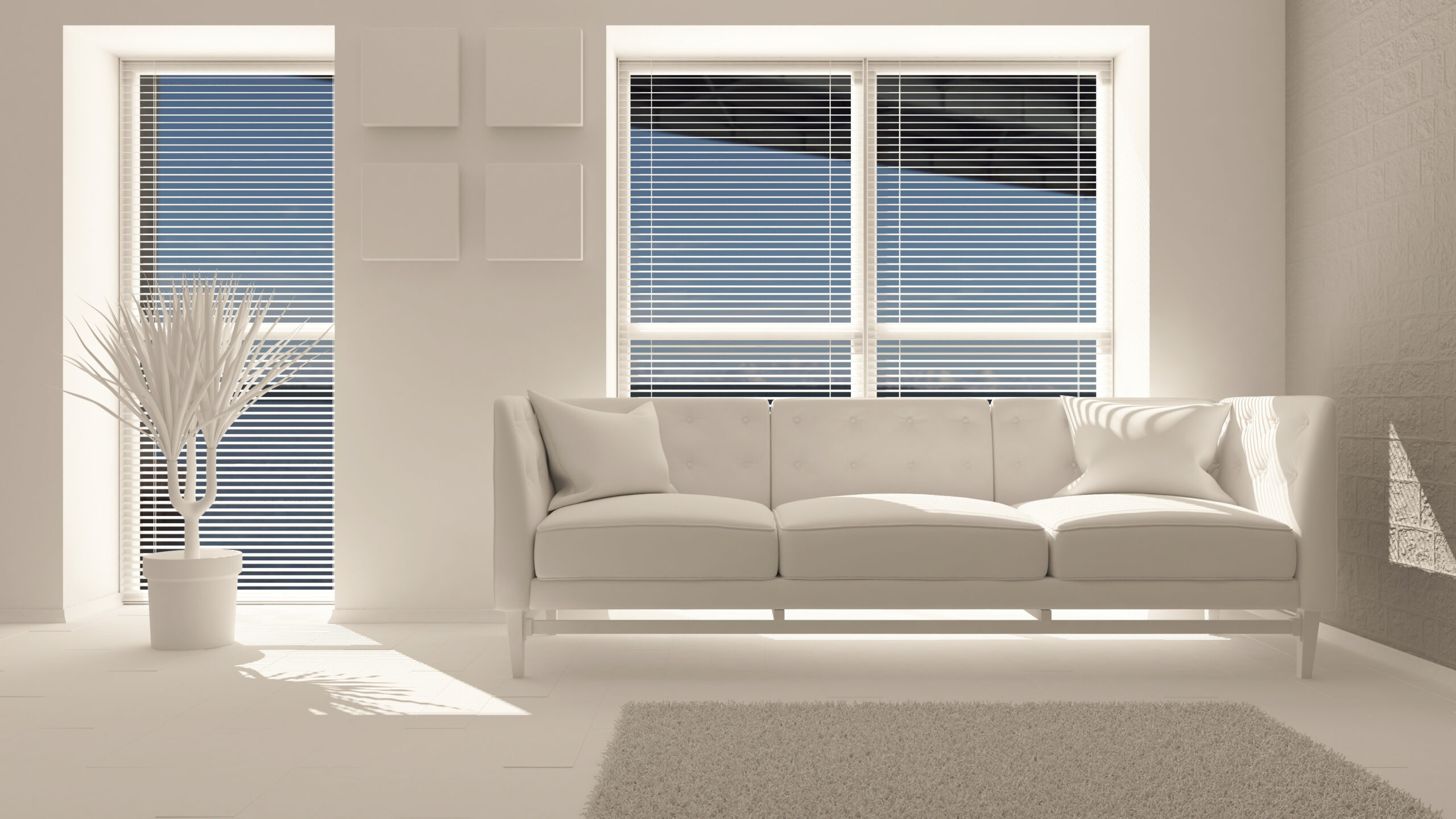 Living Room Automated Smart Motorized Blinds