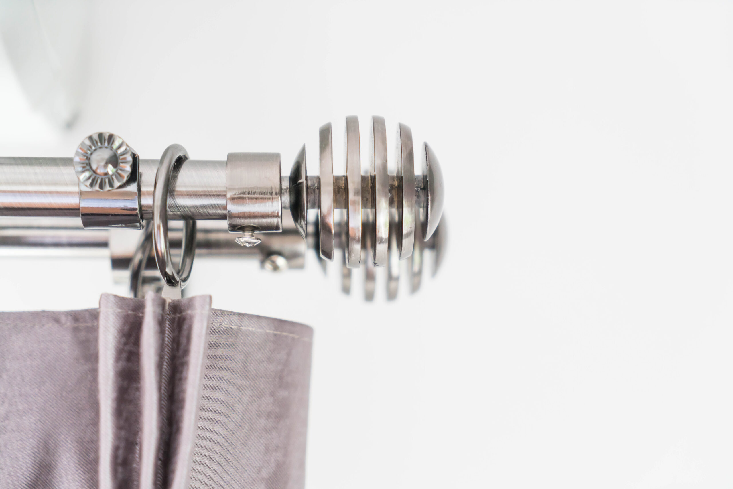 Grommet Drapery Panels with Rings of Metal on Top