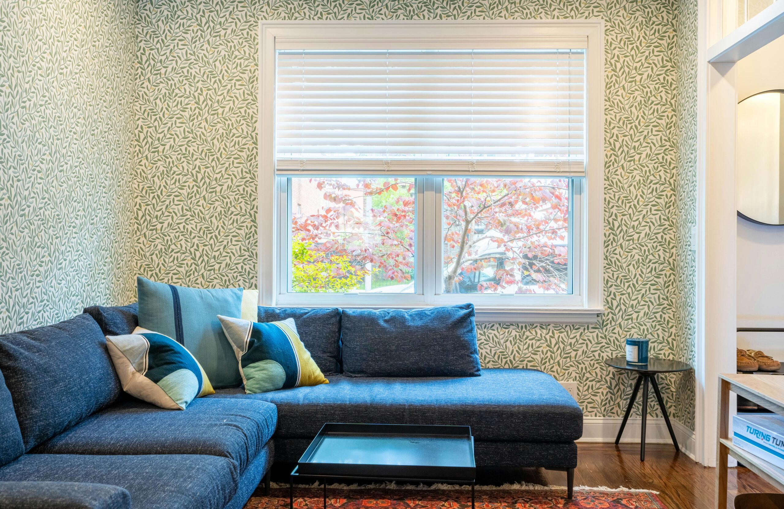Honeycomb Shades in Living Room | cellular Shades