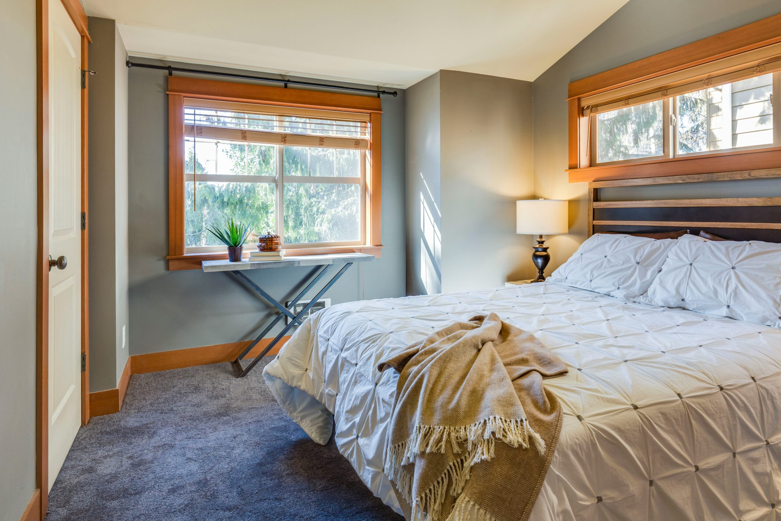 Upholstered Cornice Boards in Bedroom