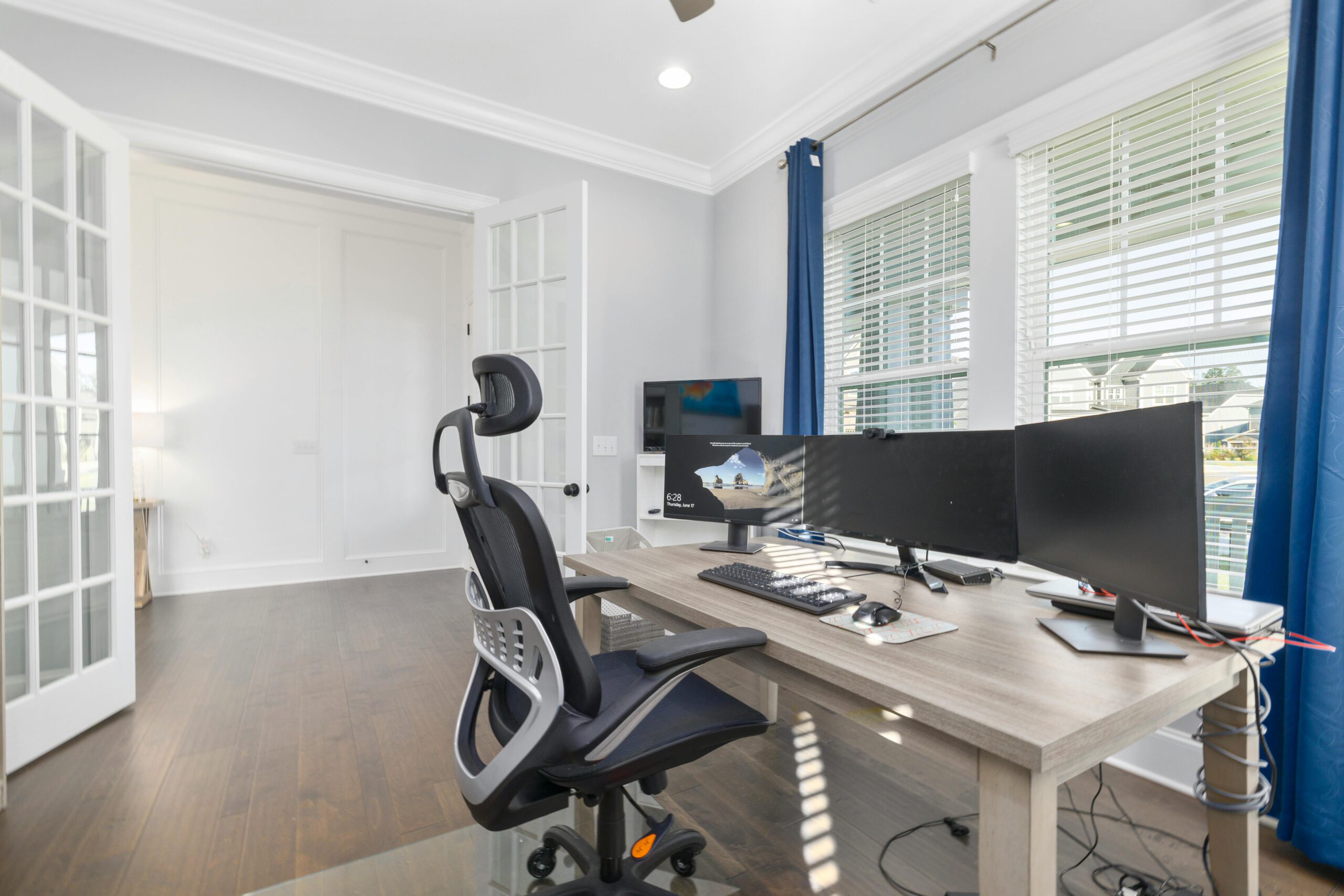 French Door Blinds Home Office