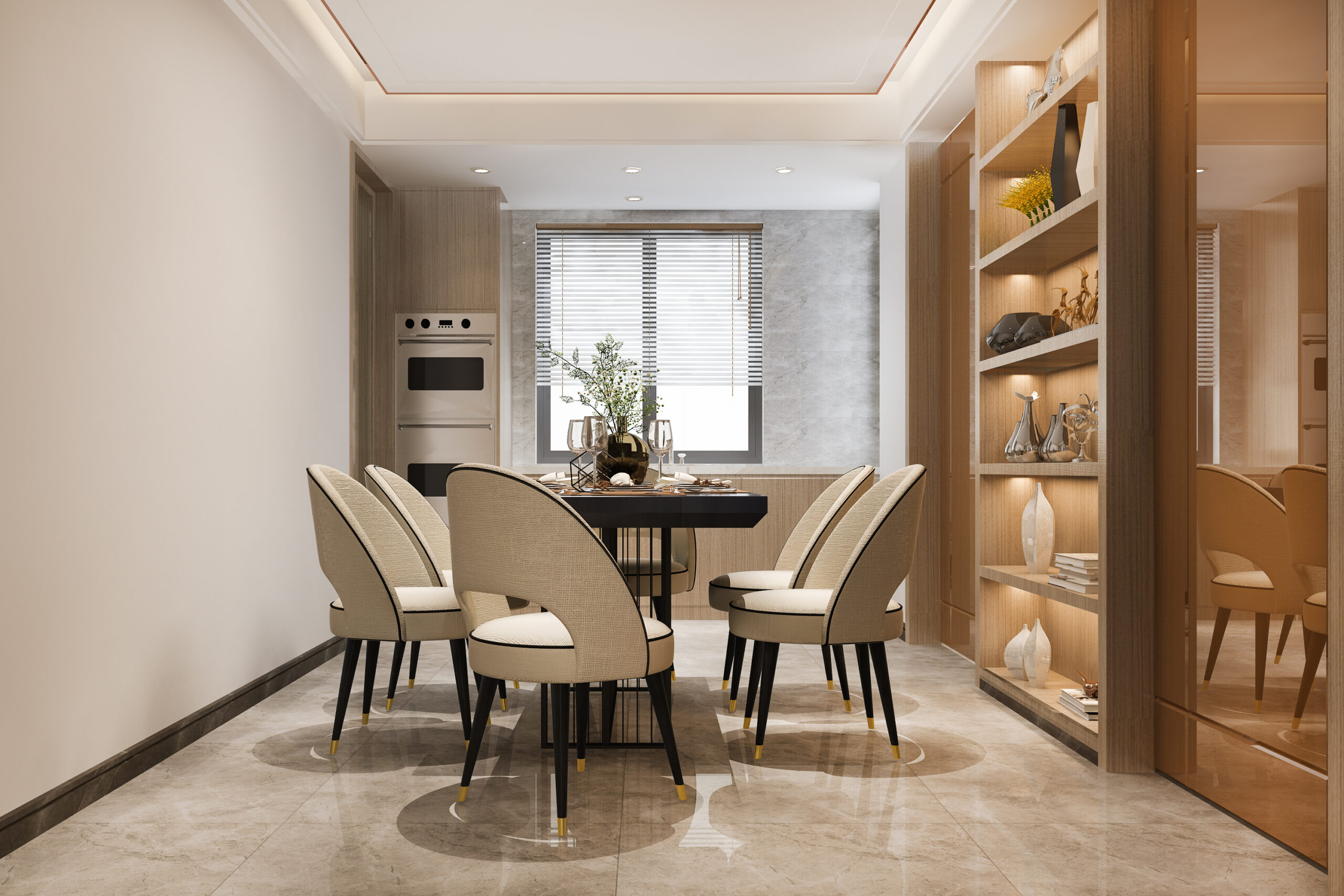 Dining Rooms Have Roman Shades
