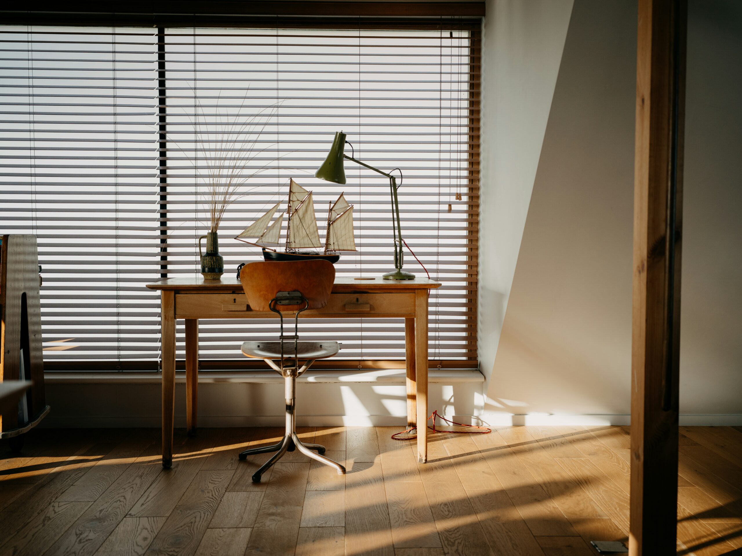 Light Protection Vertical Blinds in Study Room Columbia Homes