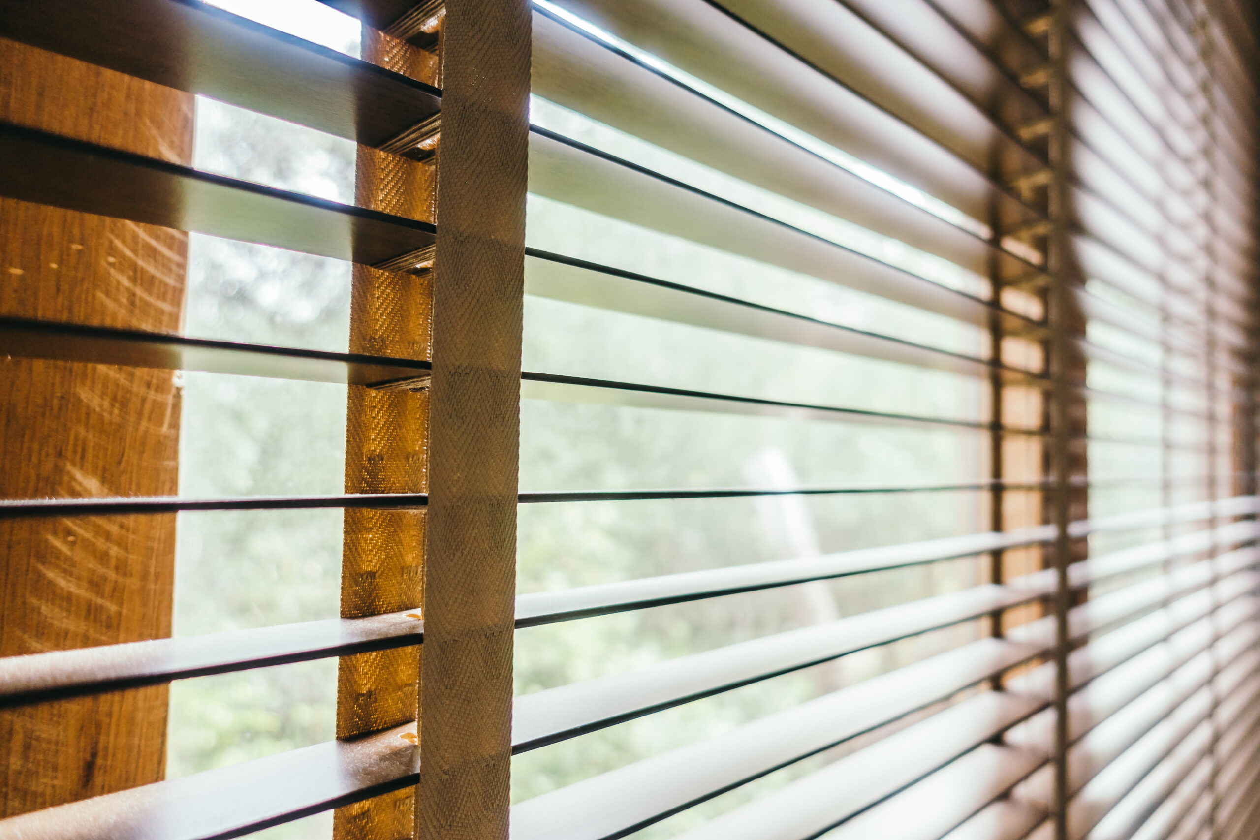 Faux Wood Blinds | Window Open of Wood Blinds