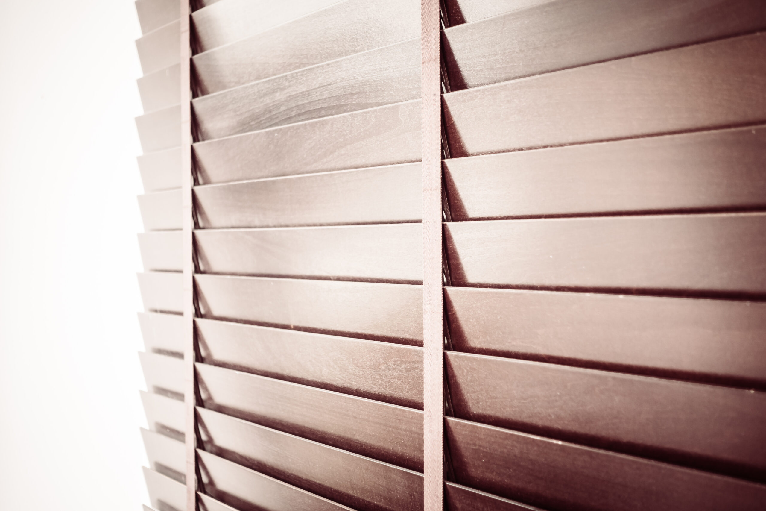 Faux Wood Blinds installed in Laurel Home
