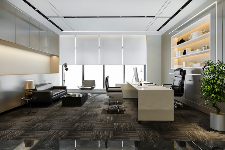 Motorized Blinds & Shades Installed in Executive Office