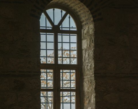 Half Circle Movable Arch Window Shades